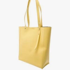 Rebecca Minkoff Yellow Silver 100% Leather Tote Bag - Women's Shoulder Tote